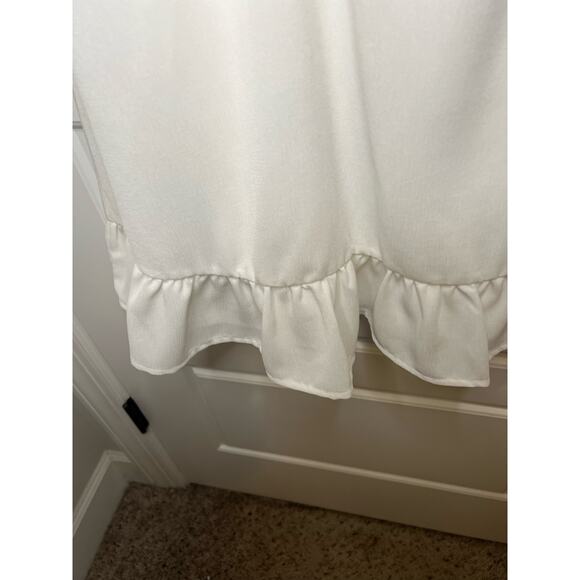 Alter’d State white flutter sleeve and hem sundress medium, summer party church - Picture 7 of 7